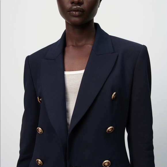 NWT ZARA Double Breasted Balmain Style Blazer S - Picture 7 of 10